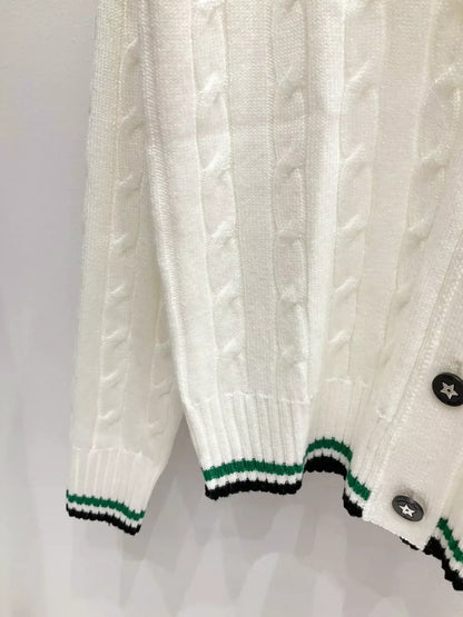 25fw V-neck long sleeved cardigan