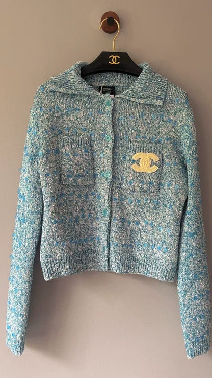 Sequined knitted cardigan