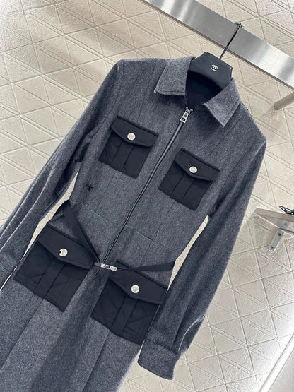 25fw Belt contrasting dress