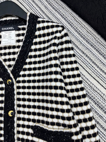 25fw Color blocking V-neck jacket