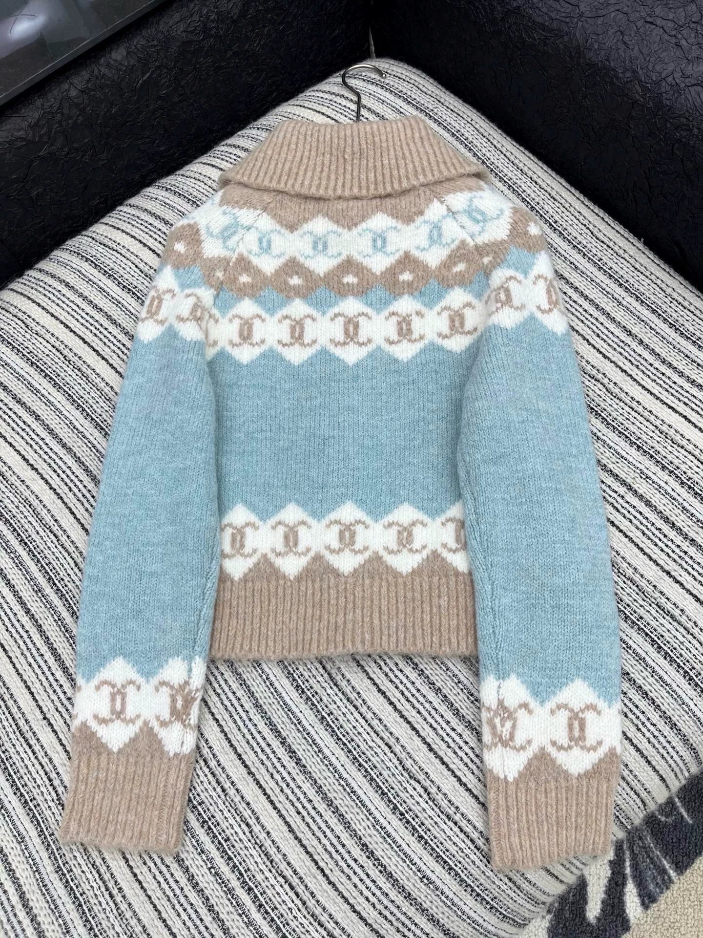 Double Diamond C Zipper Collar Jacket