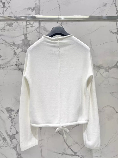 25fw One shoulder knitted long sleeved top