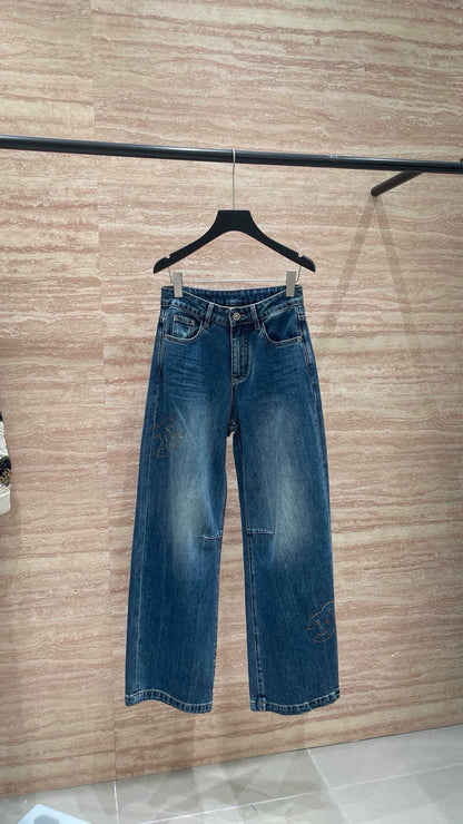 25fw Wide leg straight leg casual jeans(vintage series)