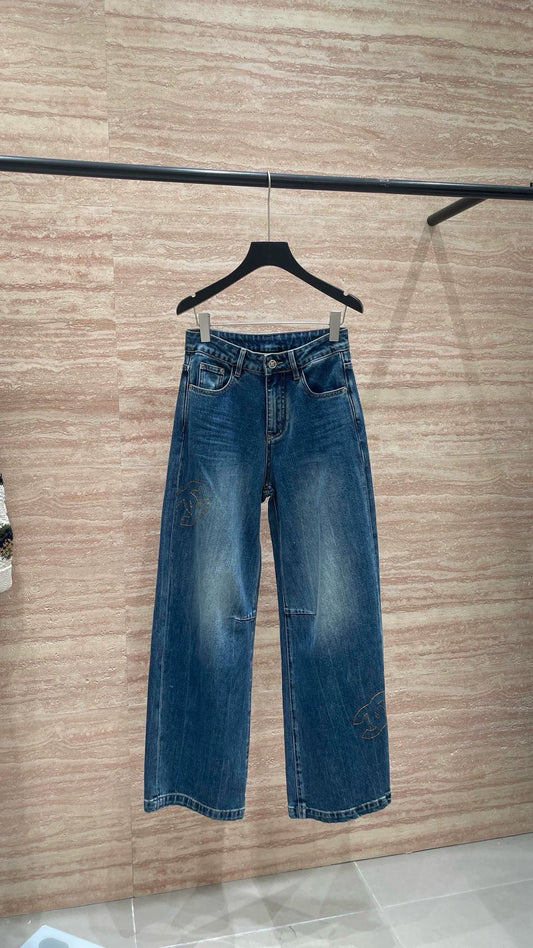 25fw Wide leg straight leg casual jeans(vintage series)