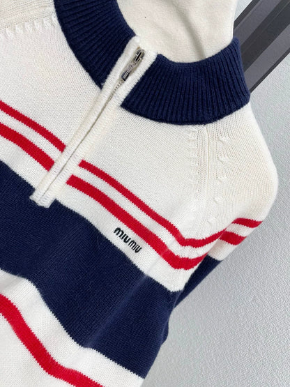 25fw Half zip knitted sweater