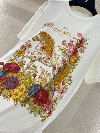 25fw Round neck printed T-shirt