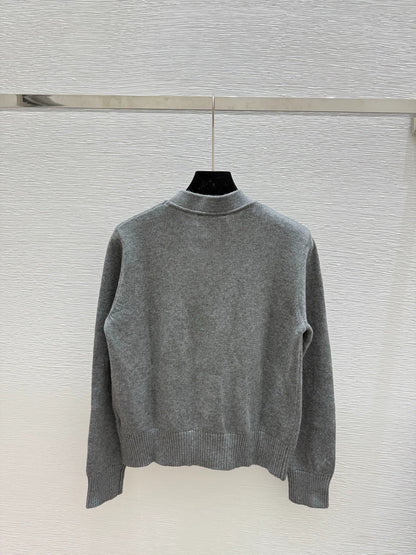 25fw Grey Knitted Cardigan