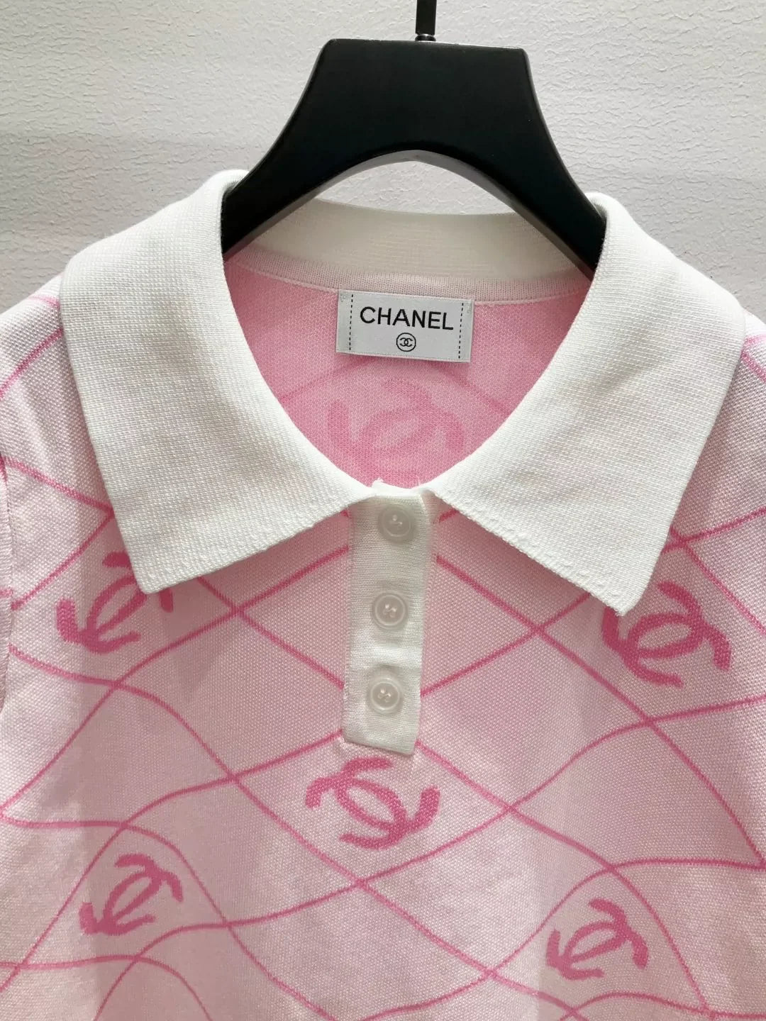 25fw Collar knit short sleeved shirt