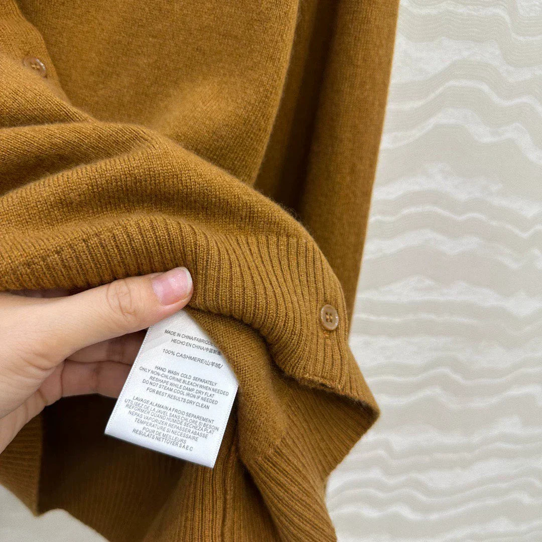 25 Detachable shirt collar design cashmere cardigan