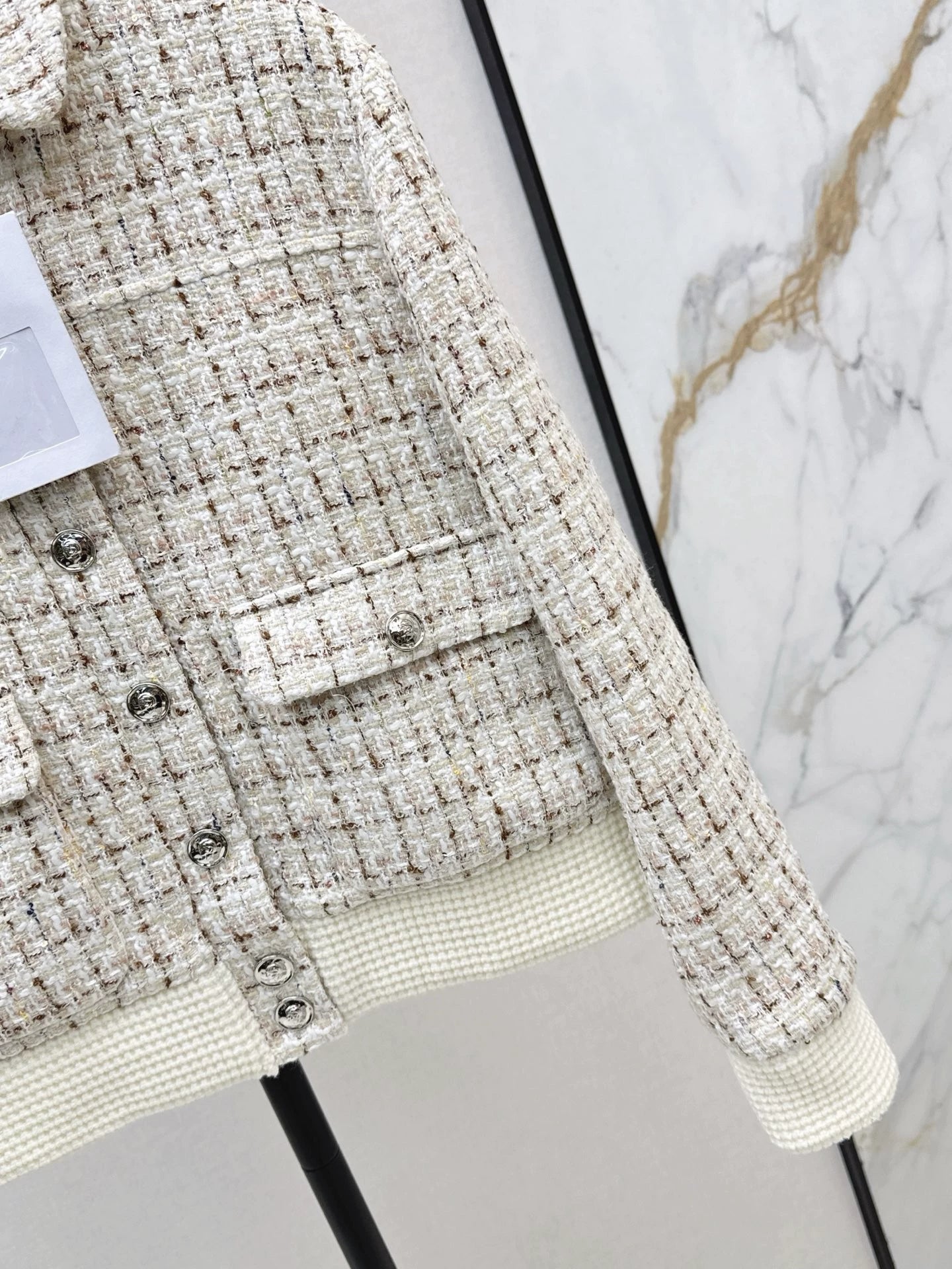 Woolen tweed collar jacket