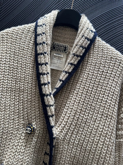 Double breasted sweater jacket