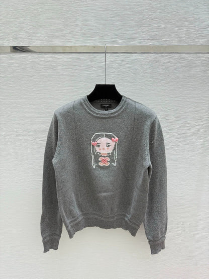 25fw Cartoon Knitted Shirt