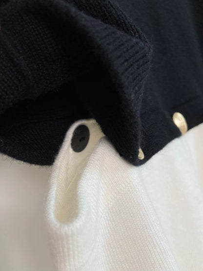 25fw Lion head buckle spliced knitted sweater（Medieval Series）