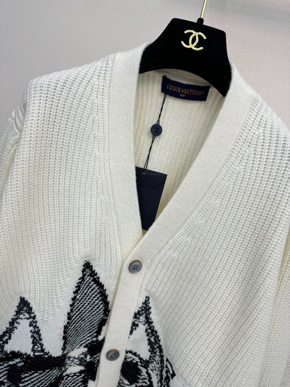 Skiing series knitted cardigan