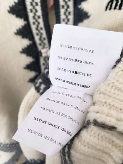 25fw Two-color cardigan