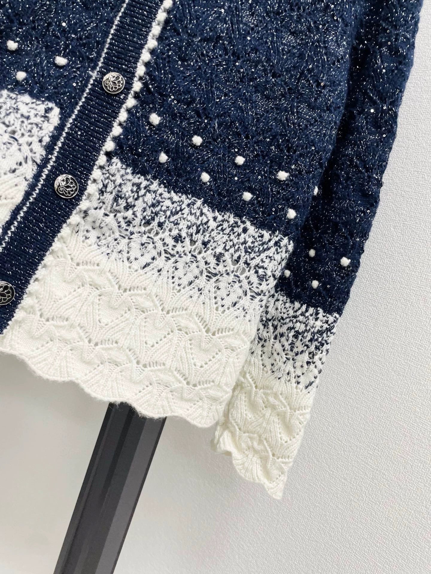 25fw Pearl embellished cardigan