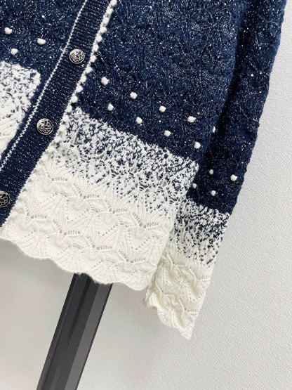 25fw Pearl embellished cardigan