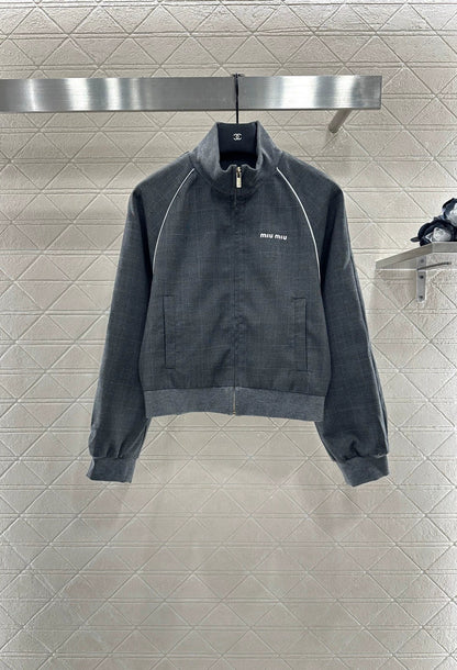 25fw Collar jacket drawstring skirt set