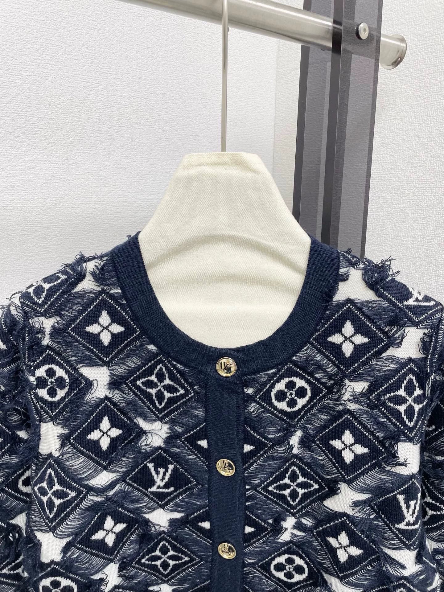 25fw Old flower knitted cardigan