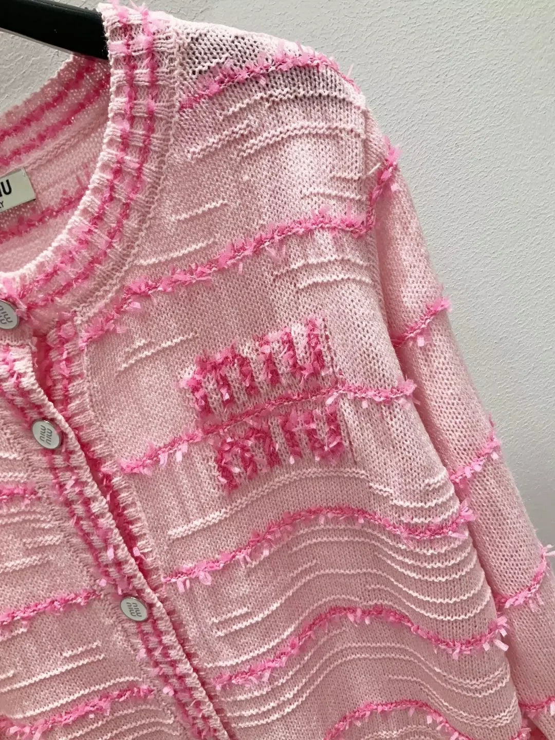 25fw Striped knitted cardigan