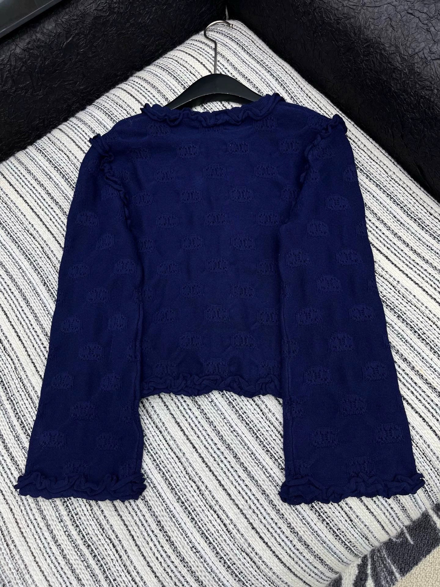 Hook flower round neck jacket