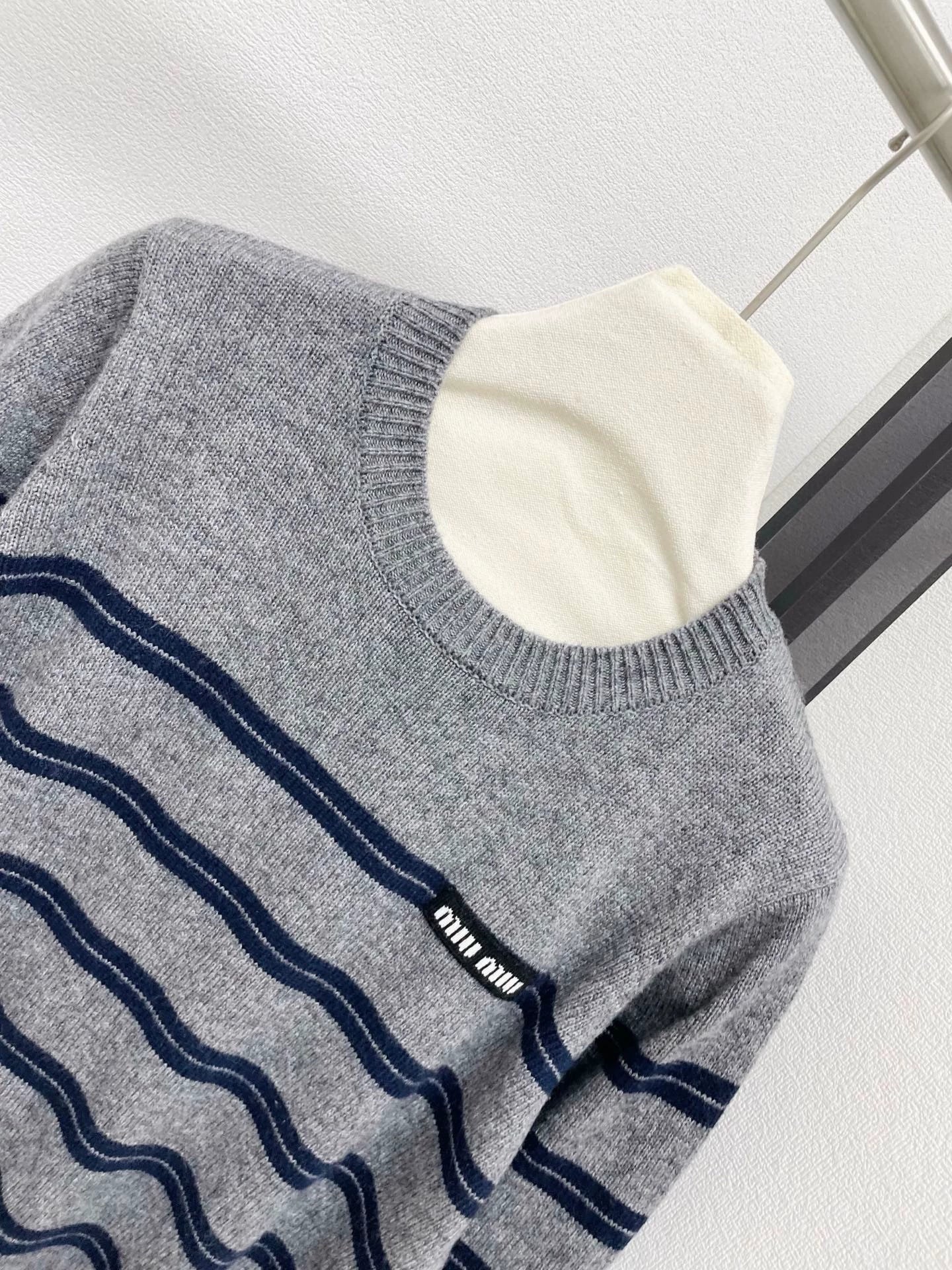 25fw Striped wool knitted sweater