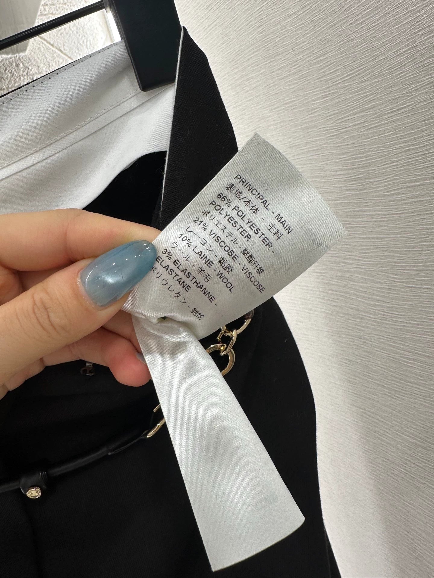 25fw Leather chain buckle suit straight leg pants