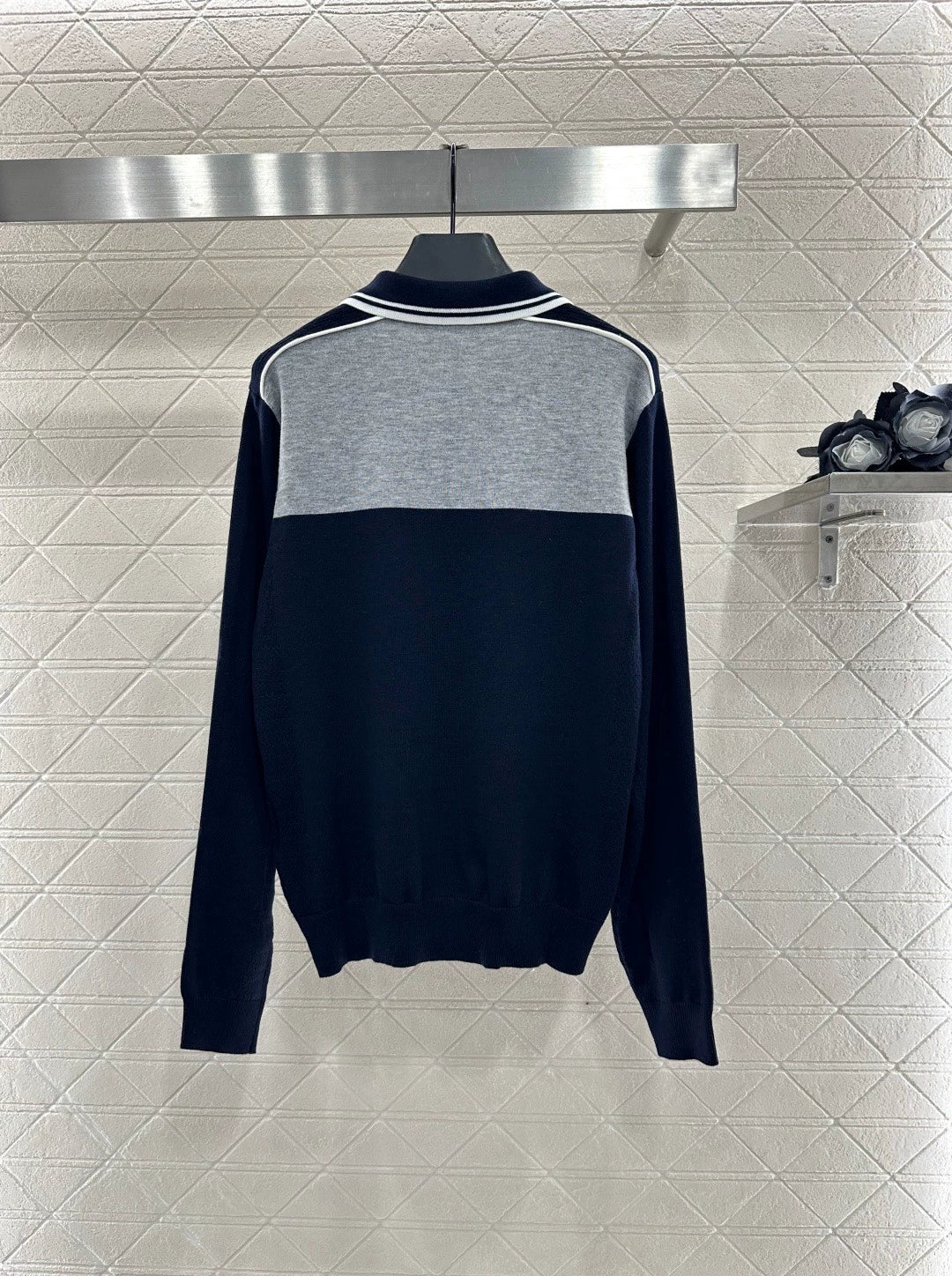 25fw Knitted long sleeved collar