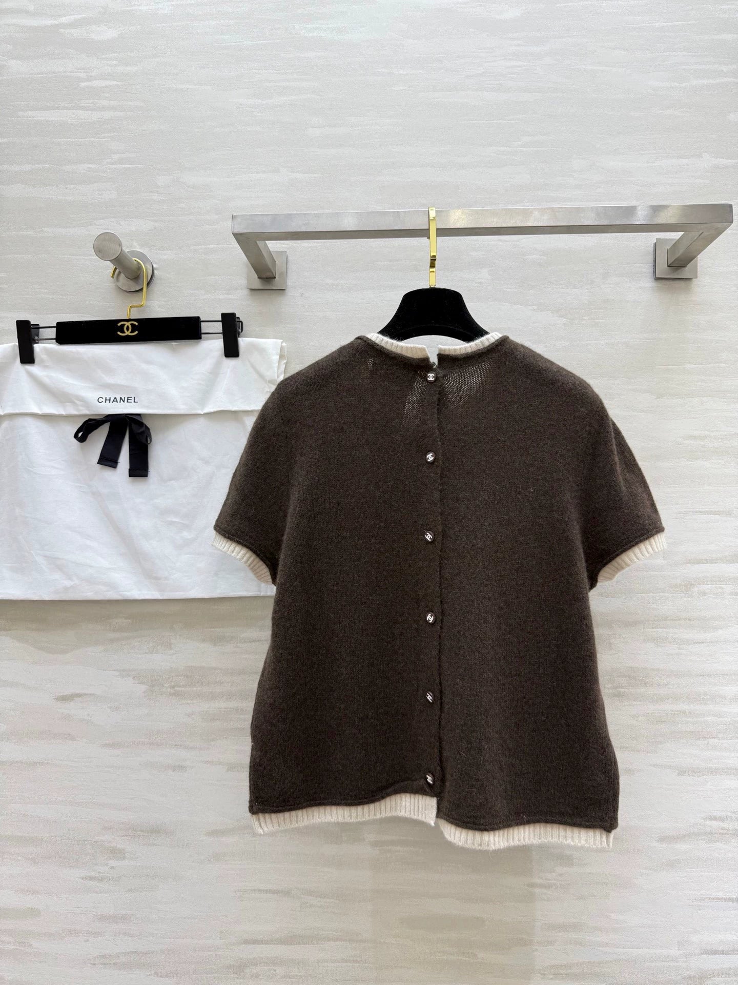 25fw Raccoon plush short sleeved shirt