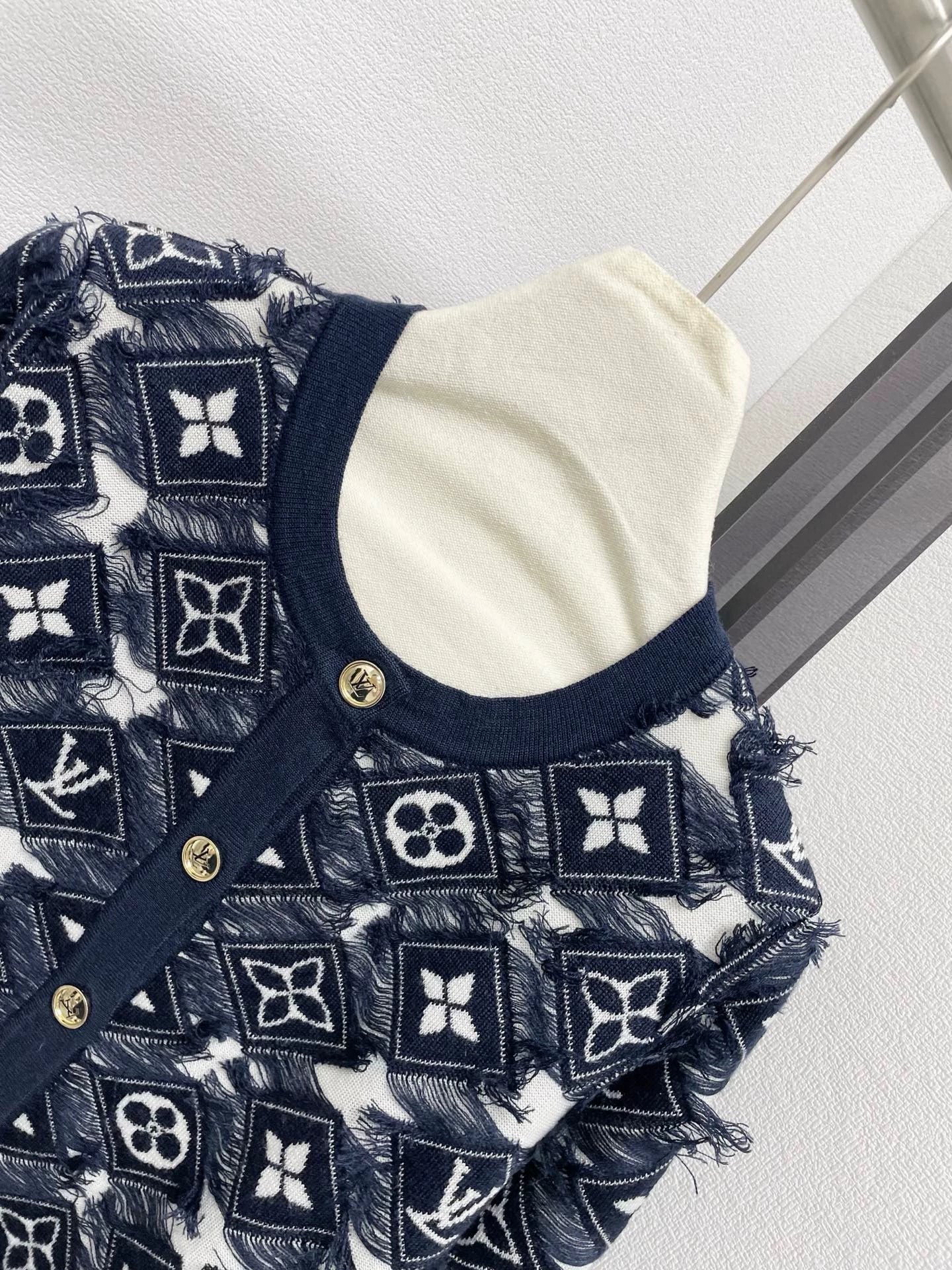 25fw Old flower knitted cardigan