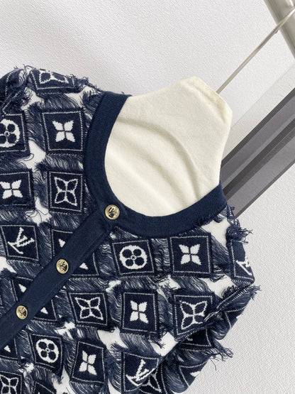 25fw Old flower knitted cardigan