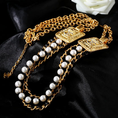Double C Grandma Pearl Waist Chain