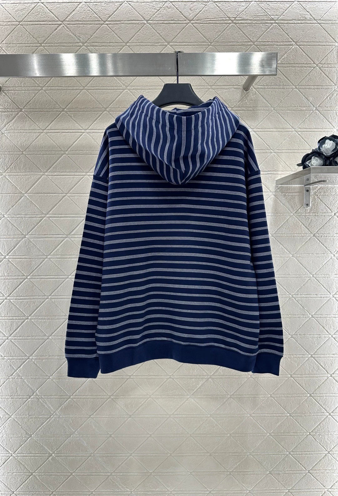 25fw Hooded zip-up striped jacket(BROWN/BLUE)