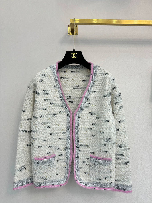 Coarse woolen knitted jacket