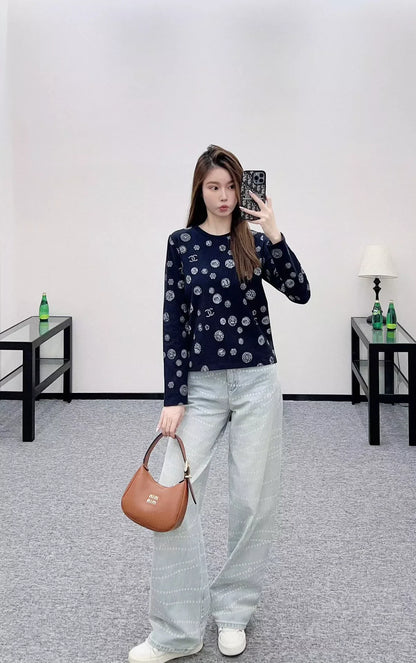 25fw Camellia Round Neck Long Sleeve