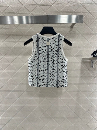 25fw Floral knit vest
