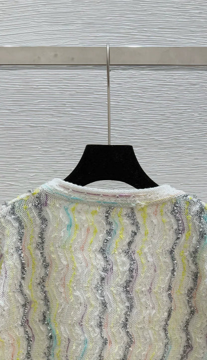 25fw Knitted cardigan with patterns