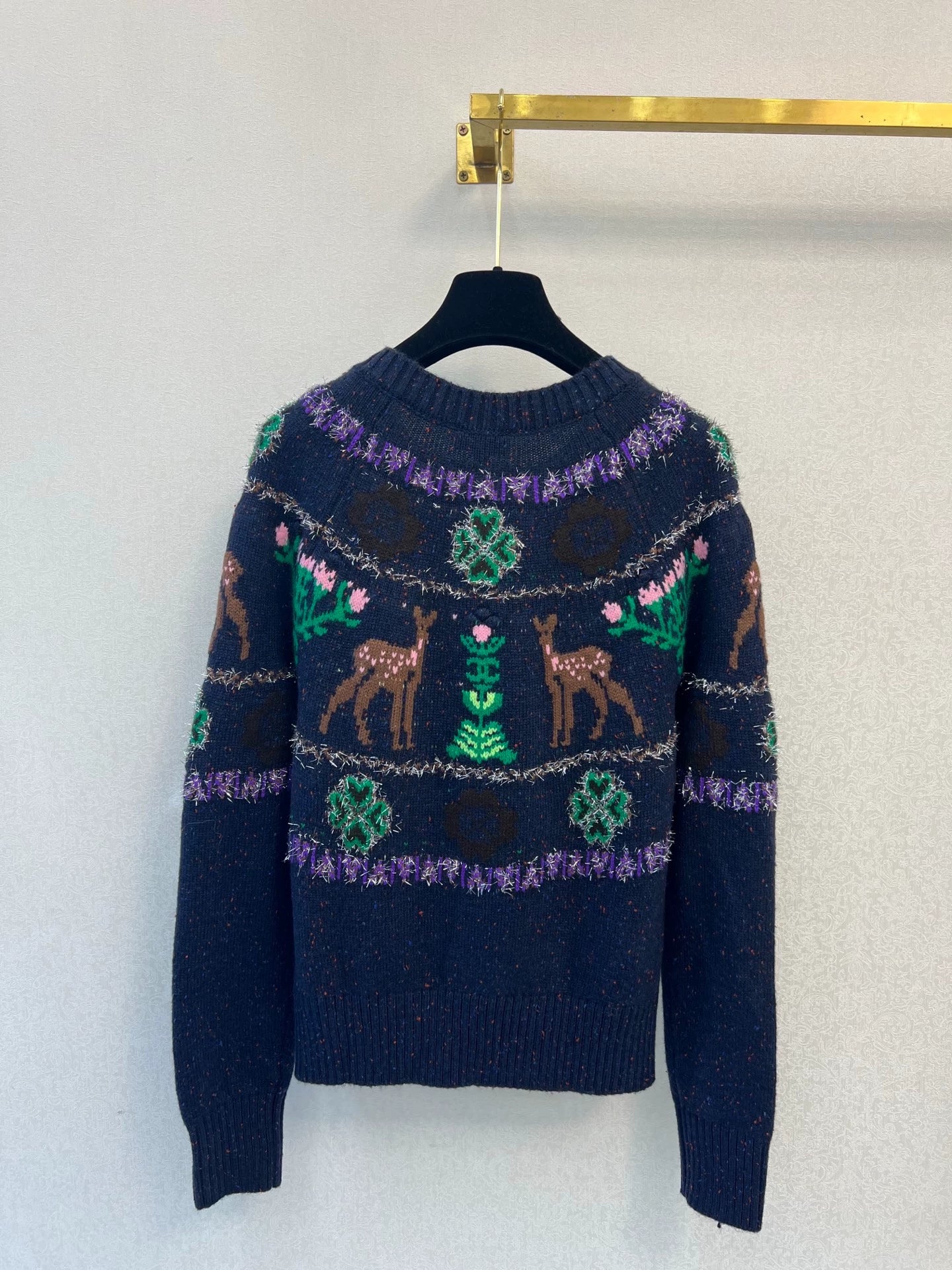 Deer knitted cardigan