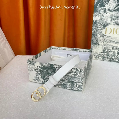 25fw Five pointed star pearl buckle belt