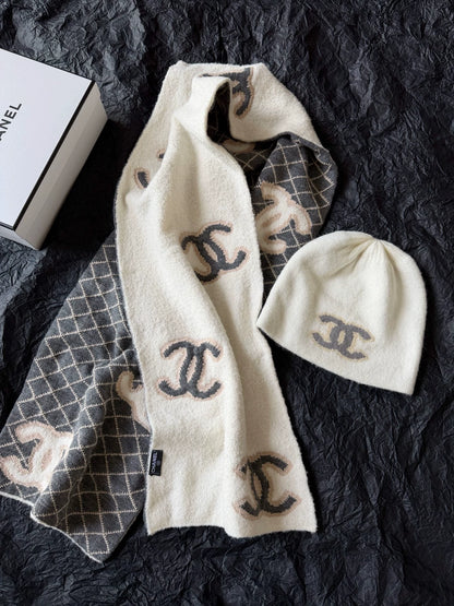 Double C wool knitted cold hat