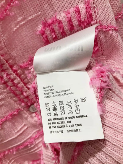 25fw Striped knitted cardigan