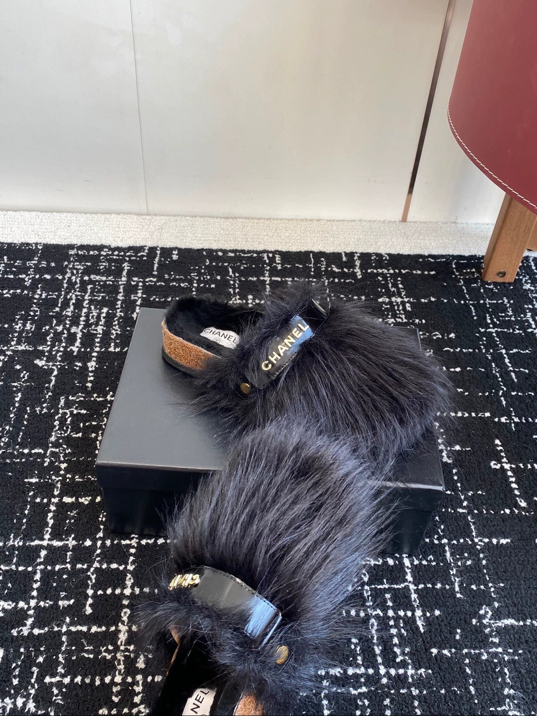 25fw Four Seasons Double C Hairy Slippers