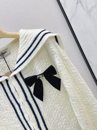 25fw Splicing shawl long sleeved cardigan