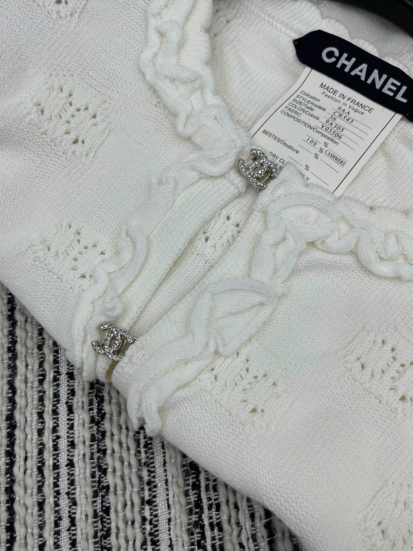 Hook flower round neck jacket