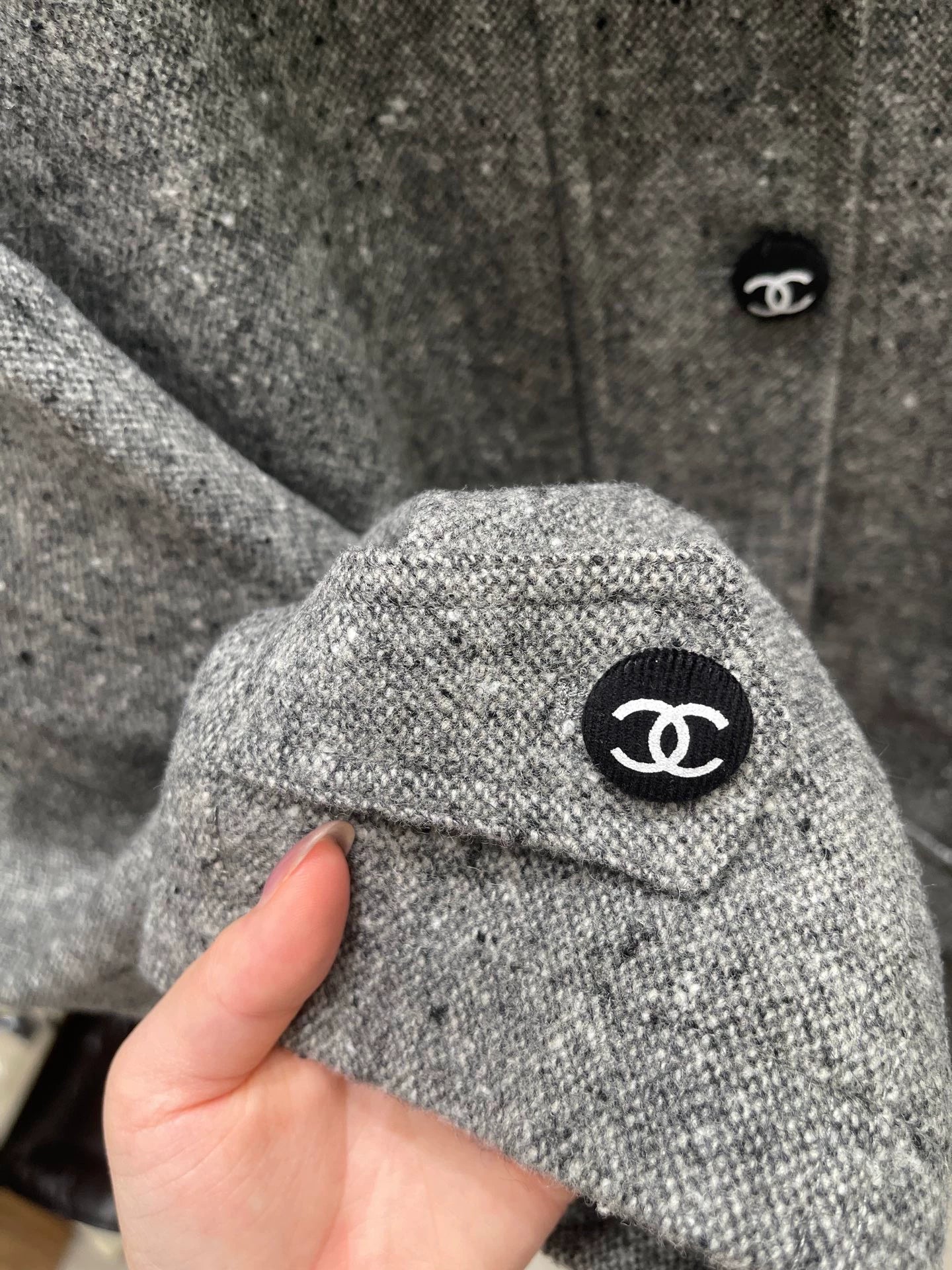 Grey wool blend jacket