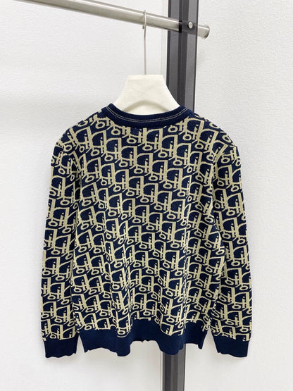 25fw Full printed logo knitted cardigan