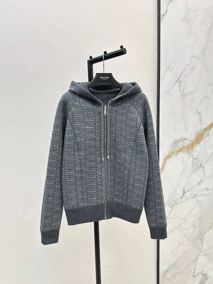 25fw Double-faced wool coat with monogram