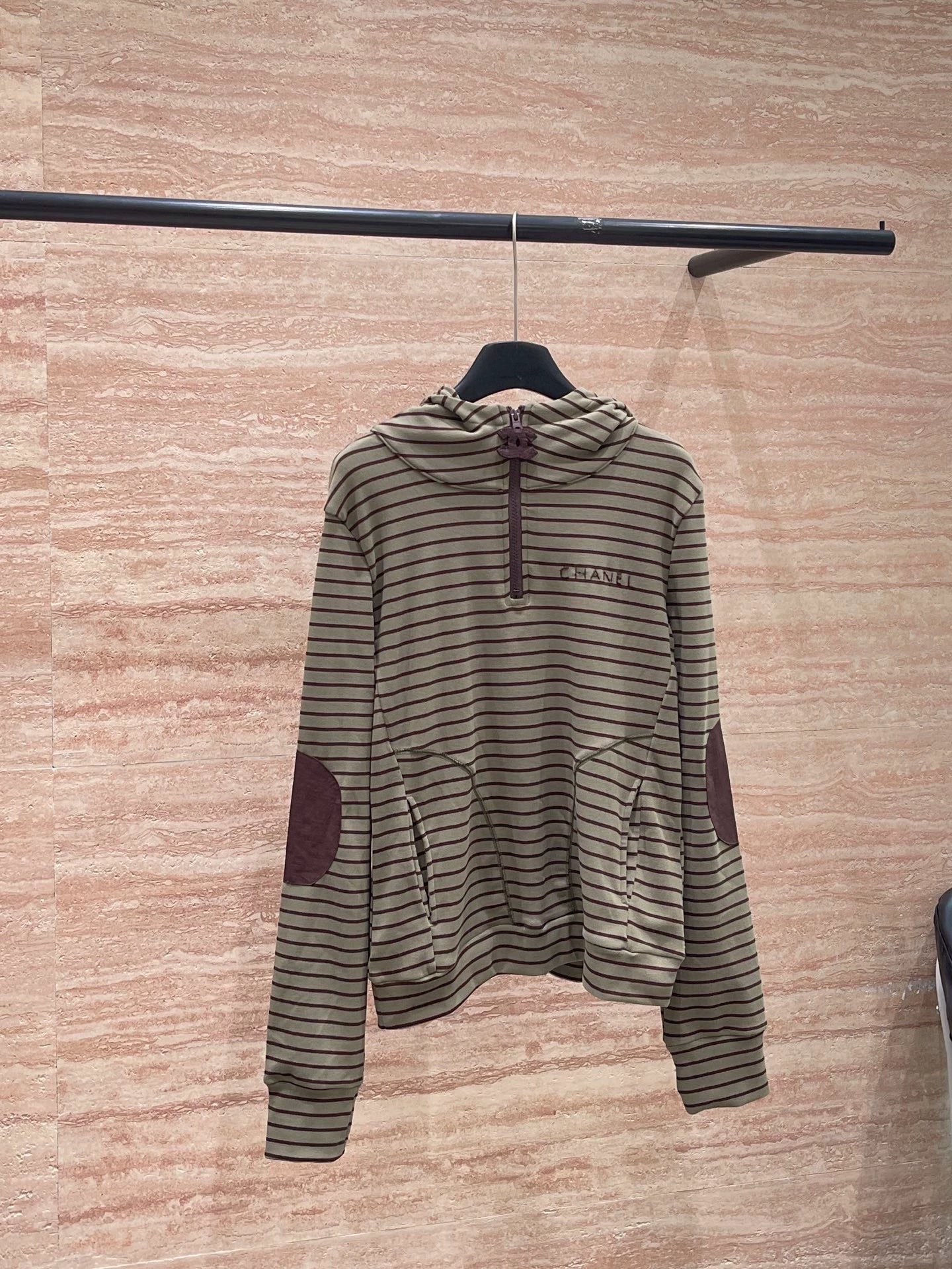 25fw Retro striped slim fit hoodie(vintage series)