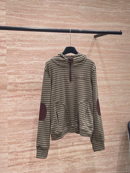 25fw Retro striped slim fit hoodie(vintage series)
