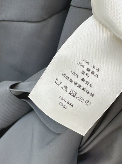 25fw Stand up collar belt dress